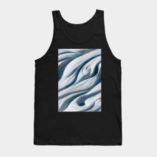 Luxurious White Blue Marble Stone Pattern #12 Tank Top